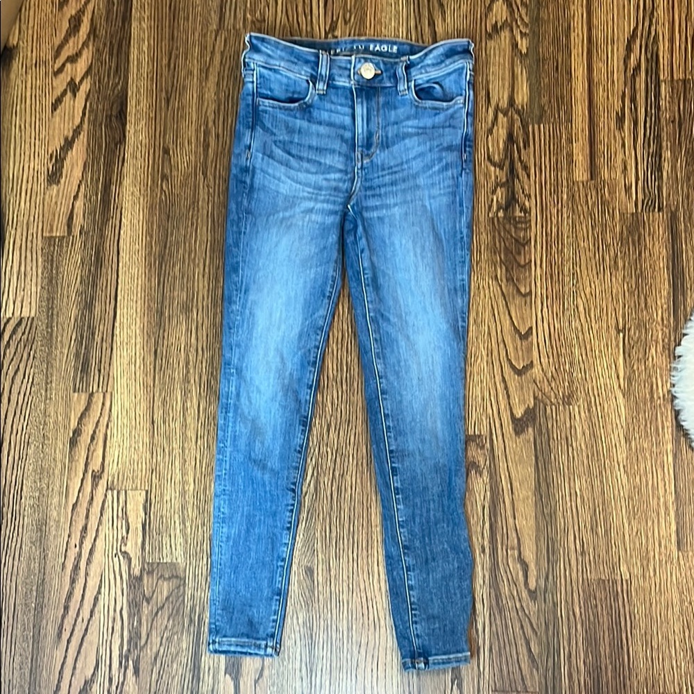 American Eagle Outfitters Blue Skinny Jeans Versatile Fit